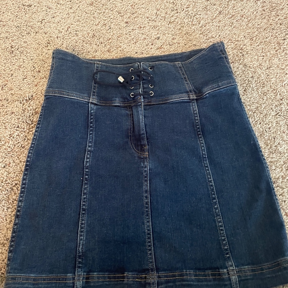 Free people denim skirt